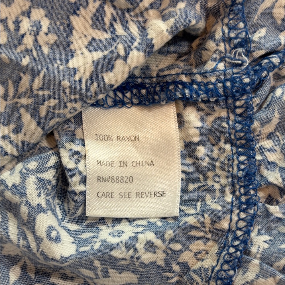 Rachel Zoe Blue and White Floral Tiered Mini Skirt - Picture 7 of 10